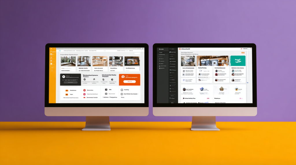 Digital comparison of woodworking subscription services with highlighted features