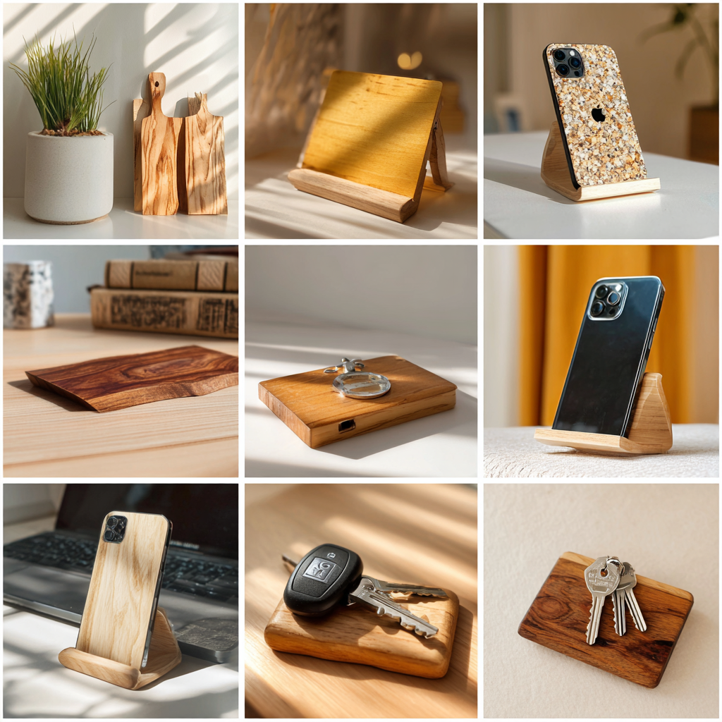 Simple completed DIY woodworking projects made in small spaces for beginners.